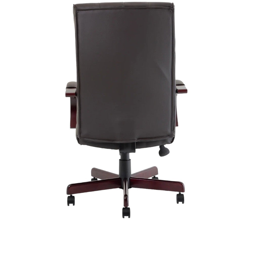 Dynamic Chesterfield Bonded Leather Executive Chair with Arms