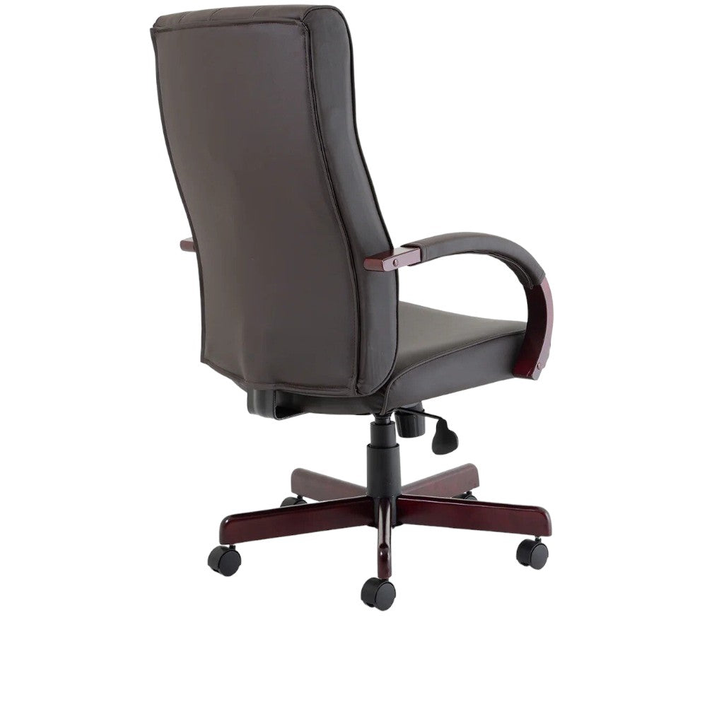 Dynamic Chesterfield Bonded Leather Executive Chair with Arms