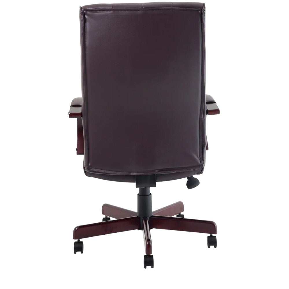 Dynamic Chesterfield Bonded Leather Executive Chair with Arms