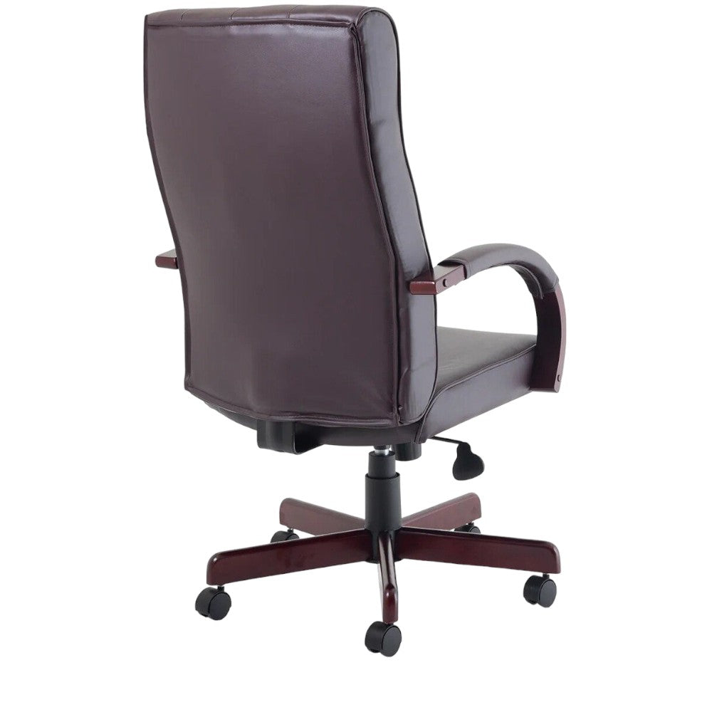 Dynamic Chesterfield Bonded Leather Executive Chair with Arms